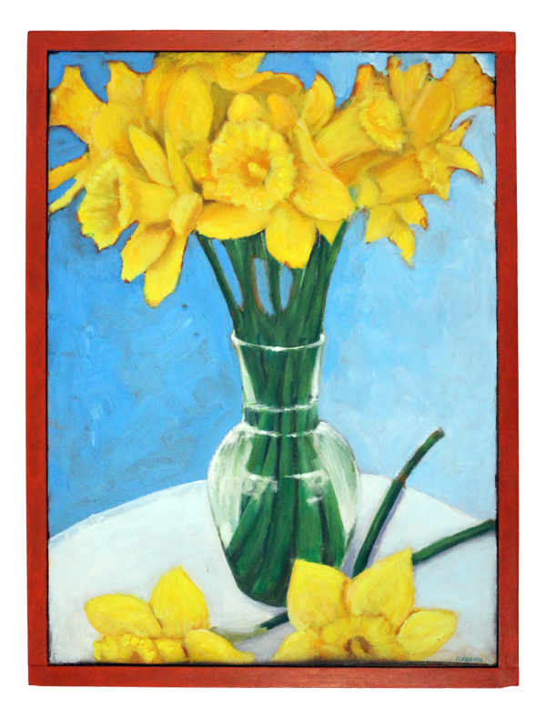 "Daffodils". Acrylic on canvas by Peter Koenig