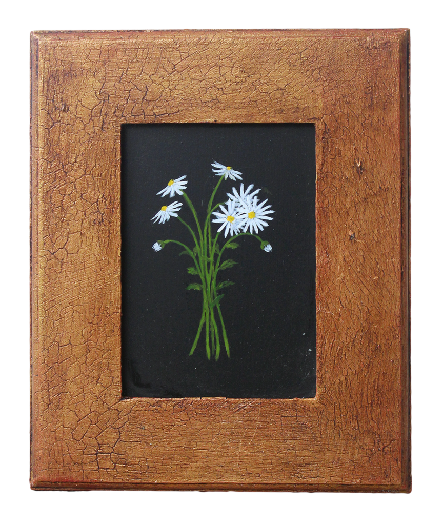 "Daisies". Acrylic on wood panel by Peter Koenig