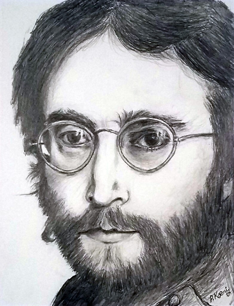 "John Lennon" - Graphite on vellum by Peter Koenig