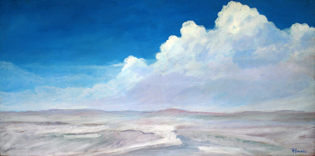 "On the Horizon" - Acrylic on canvas by Peter Koenig