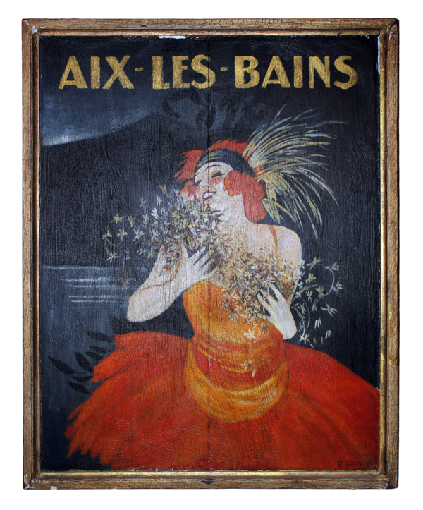 "Aix Les Bains" - Mixed media on pine by Peter Koenig