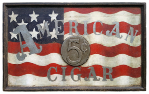 "American Cigar" - Mixed media on Pine by Peter Koenig