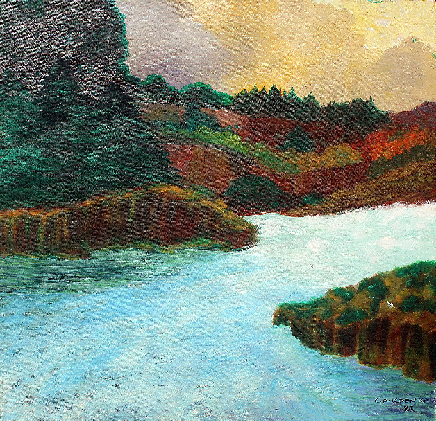 "A River Runs Through It" Acrylic on canvas by Carl Koenig