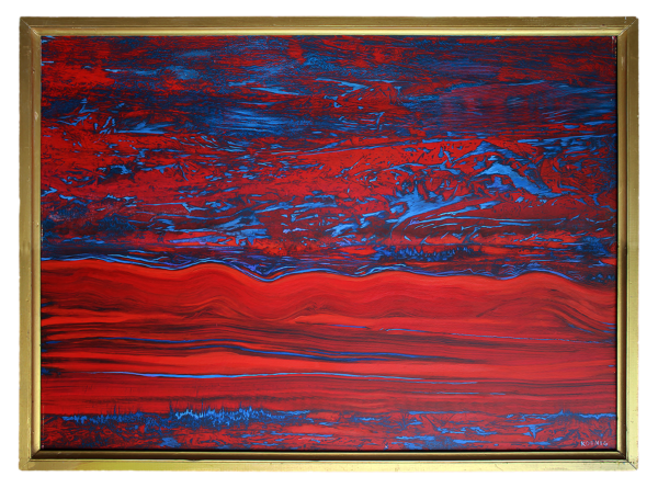 "Jupiter's Storm" - Acrylic on a wood panel by Peter Koenig