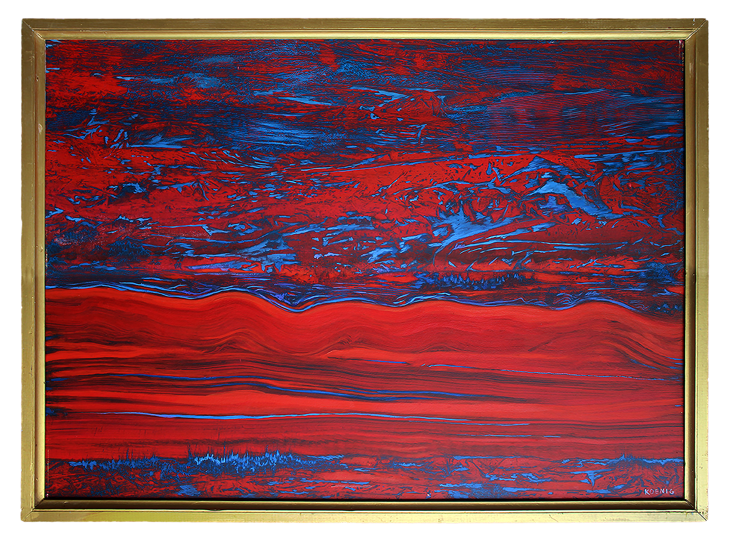 "Jupiter's Storm" - Acrylic on a wood panel by Peter Koenig